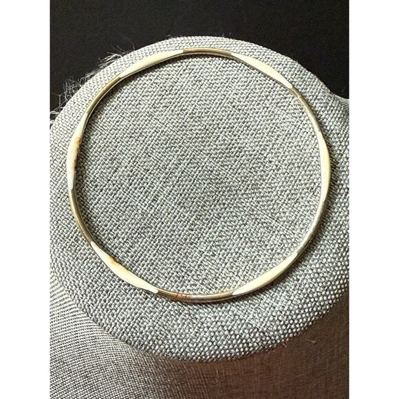 Vintage Brass Enamel Bangle Bracelet Stackable Boho Festival Art To Wear - Picture 2 of 5